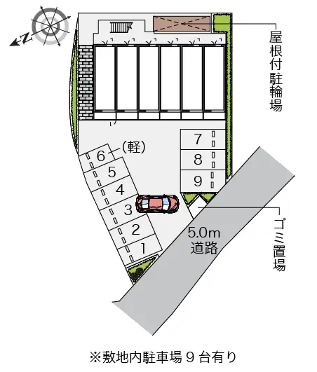 ★手数料０円★高槻市氷室町１丁目　月極駐車場（LP）